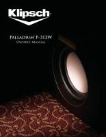 Klipsch P-312W - Owners Manual